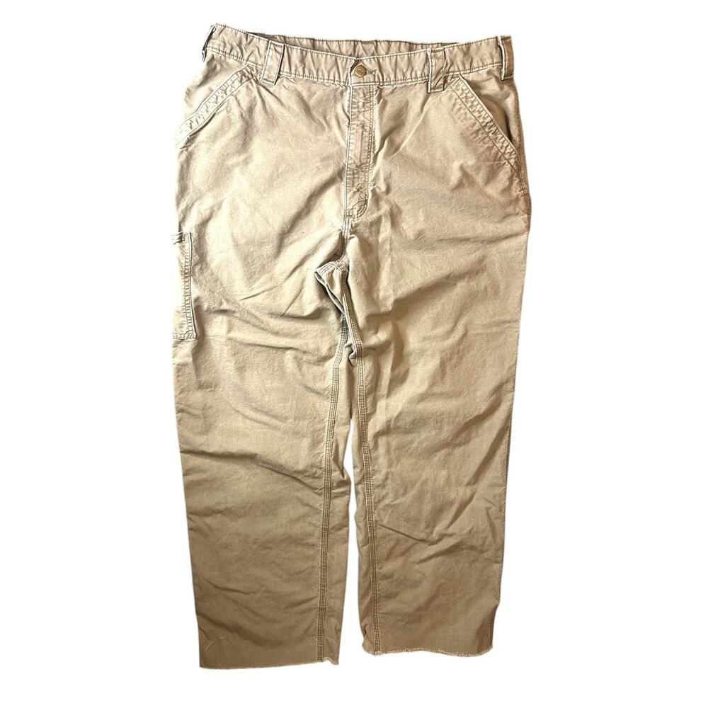 Carhartt Pants Men 38x30 Beige Carpenter Dungaree Fit Loose Y2K Workwear B151 *